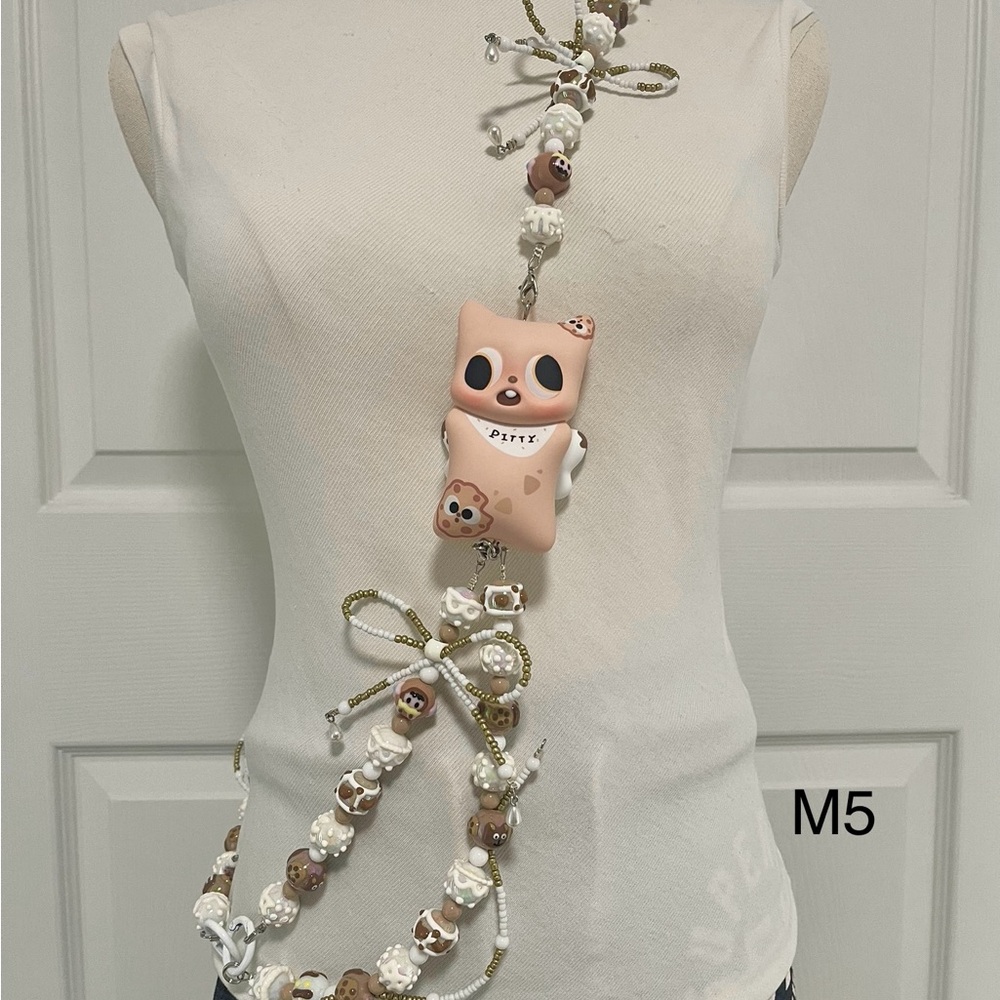 Handmade Crossbody Phone Strap with Figure Toy adjustable for Phone Lanyard,Bag